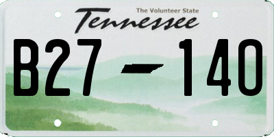 TN license plate B2714O