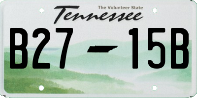 TN license plate B2715B