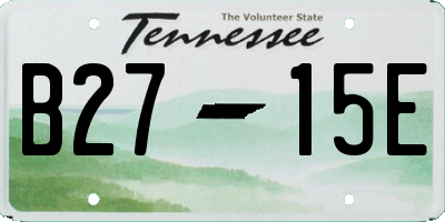 TN license plate B2715E