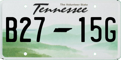 TN license plate B2715G