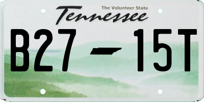 TN license plate B2715T