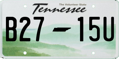 TN license plate B2715U
