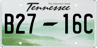 TN license plate B2716C