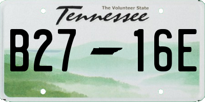 TN license plate B2716E