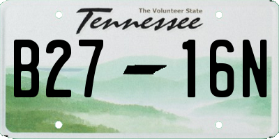 TN license plate B2716N