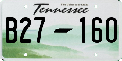 TN license plate B2716O