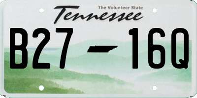 TN license plate B2716Q