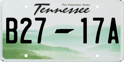 TN license plate B2717A