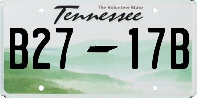 TN license plate B2717B