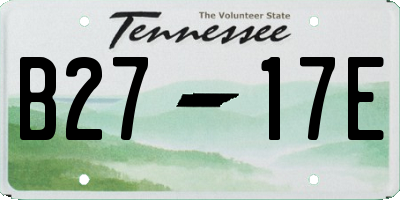 TN license plate B2717E