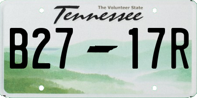 TN license plate B2717R