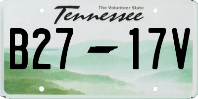 TN license plate B2717V