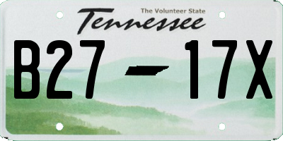 TN license plate B2717X