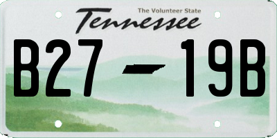 TN license plate B2719B