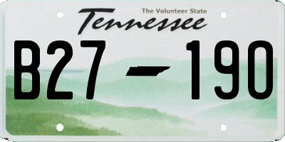TN license plate B2719O