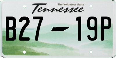 TN license plate B2719P
