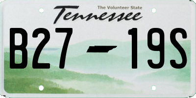 TN license plate B2719S