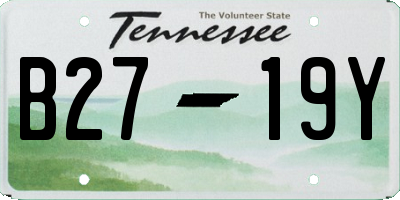 TN license plate B2719Y