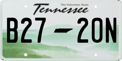 TN license plate B2720N