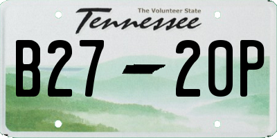 TN license plate B2720P
