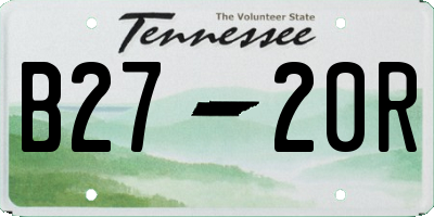 TN license plate B2720R