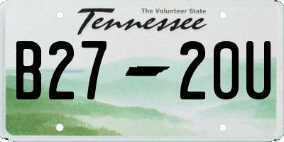TN license plate B2720U