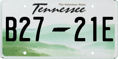 TN license plate B2721E