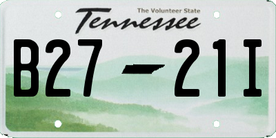 TN license plate B2721I