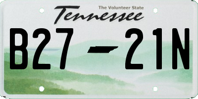 TN license plate B2721N