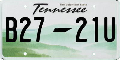 TN license plate B2721U