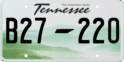 TN license plate B2722O