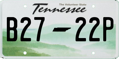 TN license plate B2722P