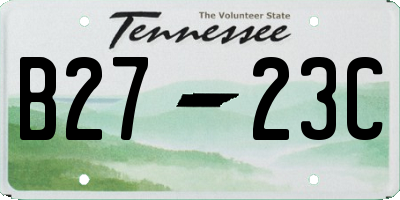 TN license plate B2723C
