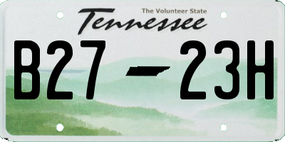 TN license plate B2723H