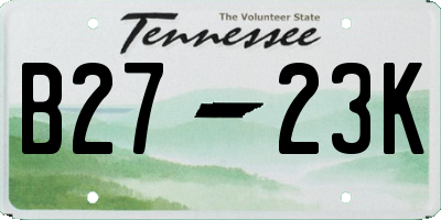 TN license plate B2723K