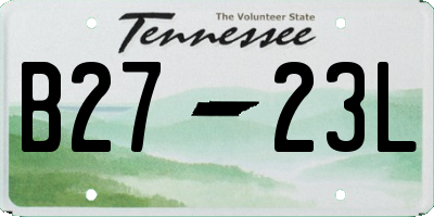 TN license plate B2723L