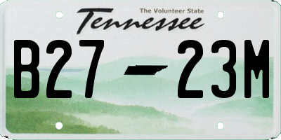 TN license plate B2723M