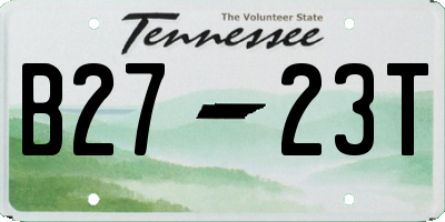 TN license plate B2723T