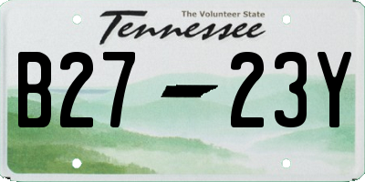 TN license plate B2723Y