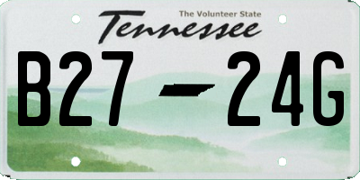 TN license plate B2724G