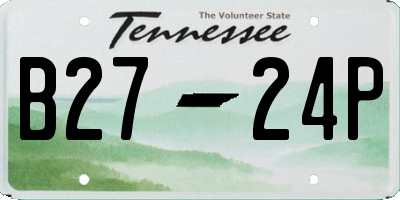 TN license plate B2724P