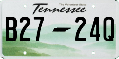 TN license plate B2724Q