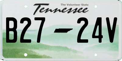 TN license plate B2724V