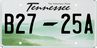 TN license plate B2725A