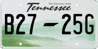 TN license plate B2725G