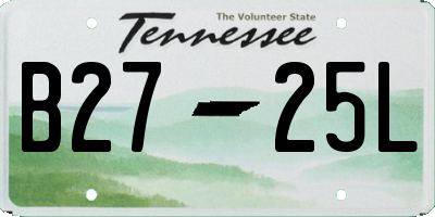 TN license plate B2725L