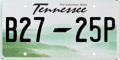 TN license plate B2725P