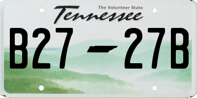 TN license plate B2727B