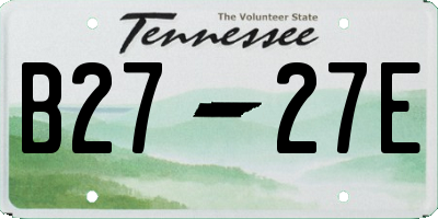 TN license plate B2727E