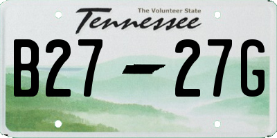 TN license plate B2727G